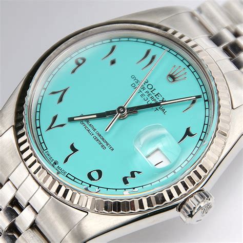 rolex replica with arabic numerals|rolex tiffany arabic dial.